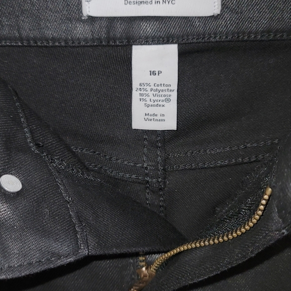 Lane Bryant Mid-Rise Super Stretch Pants w/Ruffled (Distressed) Hem - Size 16P - Picture 8 of 13